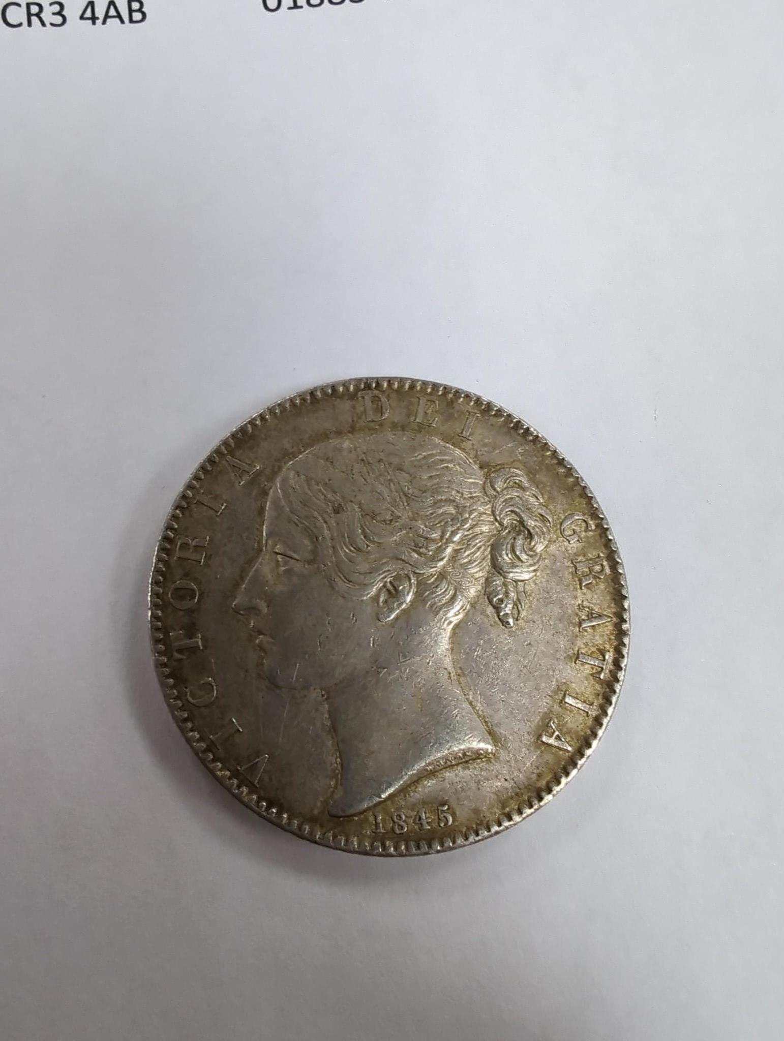 A Victoria crown 1845, EF